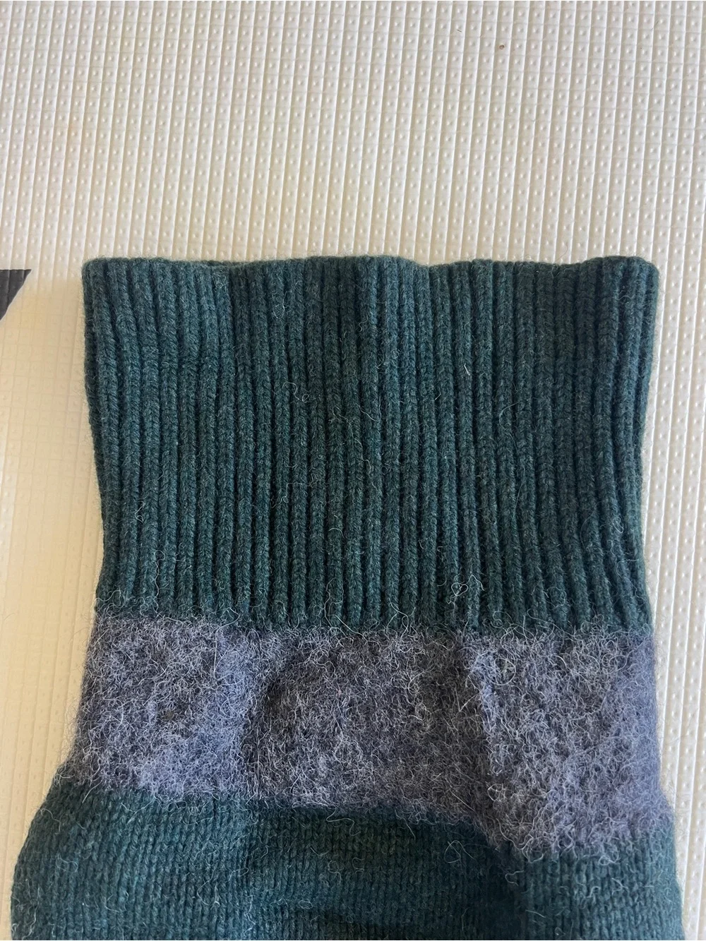 Banana Republic Merino Wool striped green grey Dog Sweater doodle sweater